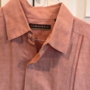 Cubavera Peach linen shirt sleeved shirt